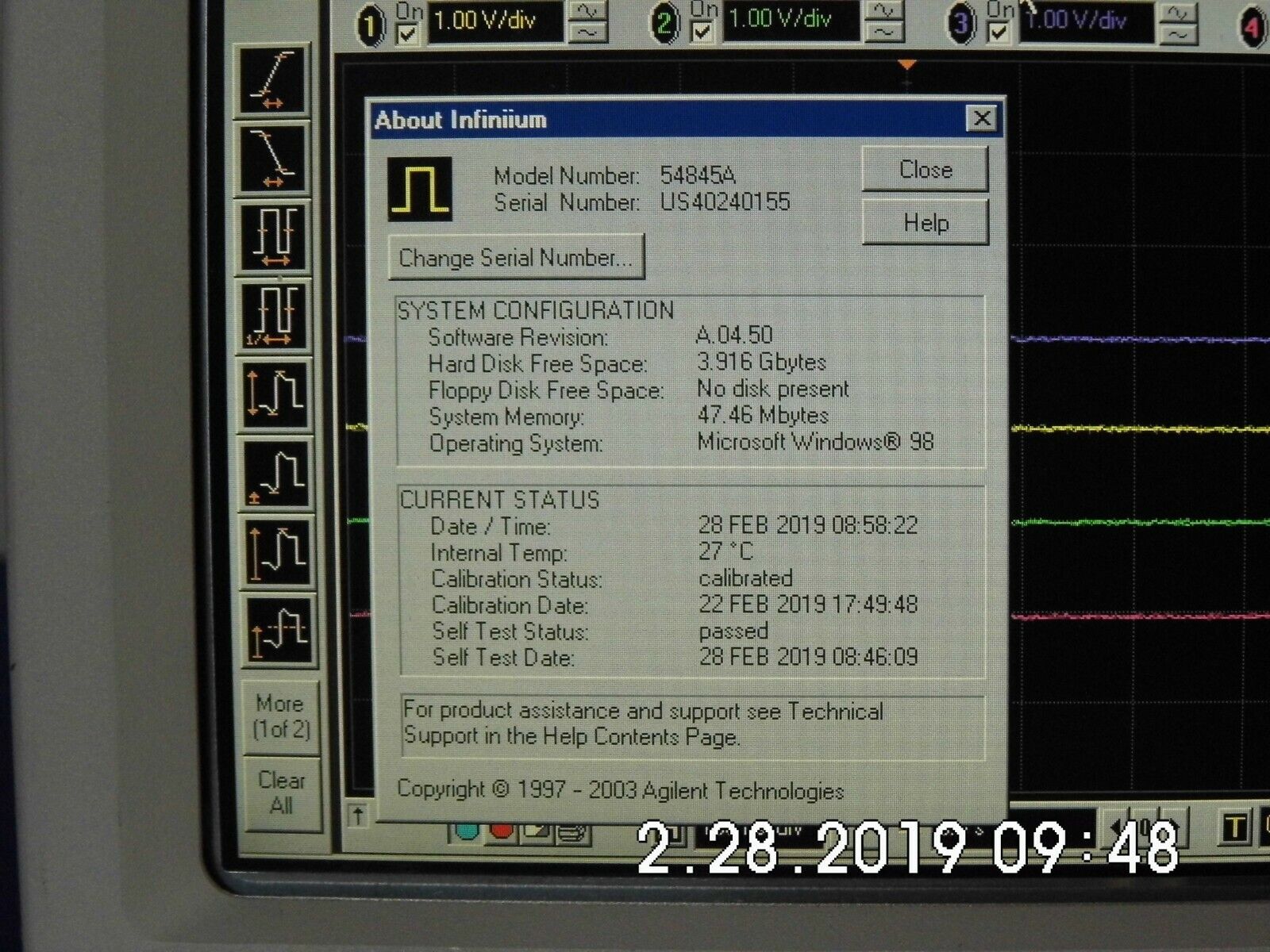 Agilent HP 54845A 1.5Ghz 8Gs/s Oscilloscope Agilent HP 54845A 1.5Ghz 8Gs/s Oscilloscope